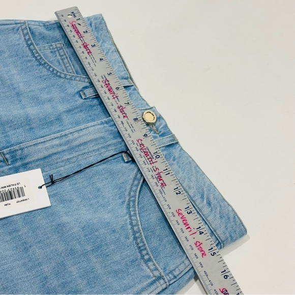 Frame Turi Turin Le Italien Mini Skirt Blue Denim Jeans Made in Italy - Picture 11 of 12
